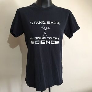 Stand Back Try Science Stick Person Graphic tee